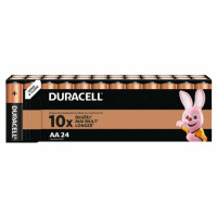 Батарейки КОМПЛЕКТ 24 шт., DURACELL Basic ОРИГИНАЛ, АА (LR6, 15А), алкалиновые, пальчиковые, Б006498