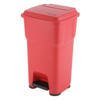 Контейнер для мусора Vileda Professional Гера 85л, с педалью и крышкой, красный, 137758