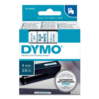 Термолента Dymo 9мм х 7м, синий/белый, 40914