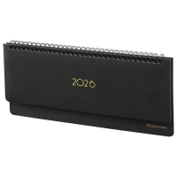 Планинг датированный 2026 305х140 мм BRAUBERG 'Select', под кожу, черный, 117232