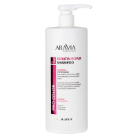 Шампунь Aravia Keratin Repair Shampoo для защиты структуры и цвета поврежденных и окрашенных волос,