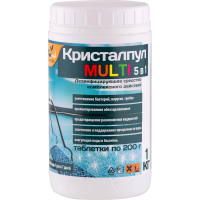 Средство для бассейна Кристалпул Multi 5 в 1 1кг, для дезинфекции воды