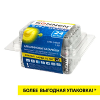 Батарейка Sonnen Alkaline AAA LR03, алкалиновая, 24шт/уп