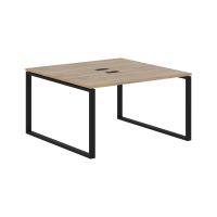 Стол 2-х местный EQWST 1313 Дуб Денвер светлый/Черный 1360х1346х750 EDIS