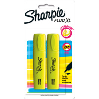 Набор текстовыделителей Sharpie 'Fluo XL', 2шт., желтые, скошенные, 0,75-5мм, блистер