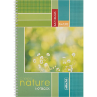 Тетрадь Attache Green Nature, А4, 80 листов, в клетку, на спирали, мелованный картон