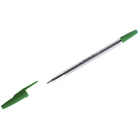Шариковая ручка Corvina 51 Classic зеленая, 1мм, прозрачный корпус