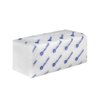 Бумажные полотенца Merida BP1407 Комфорт Слим, листовые, 2 слоя, V-сложения, белые, 200шт, 15 пачек