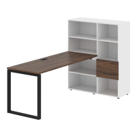 Рабочая станция EQRST 1117 Дуб Денвер тёмный/Черный 2190х1120х1355 EDIS