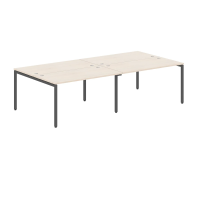 Стол на 4 рабочих места Skyland Xten-S XWST 2814, четырехместный, бук тиара/антрацит, 2800х1406х750мм