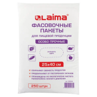 Пакеты фасовочные Laima ПНД 25х40см, 15мкм, 250шт/уп