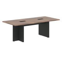 Стол для заседаний VRCT 2210 Американский орех/Яшма черный 2200х1000х750 VELION VENEER