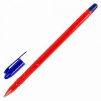 Ручка шариковая масляная STAFF Flame, корпус оранжевый, узел 1мм, линия 0,7мм, синяя,, OBP332