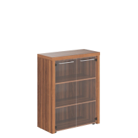 Шкаф со стеклянными дверьми и обвязкой ZMC 85.2 Орех Даллас 964х452х1219