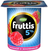 Йогурт Fruttis Сливочное лакомство инжир-черешня-малина-земляника, 5%, 115г