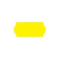 Этикет-лента волнистая 12х26мм, 1000шт/рул, 10рул, желтая