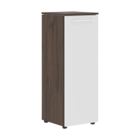 Шкаф колонка с глухой средней дверью MMC 42.1 Белый/Дуб Денвер темный 429х423х1188 MORRIS TREND