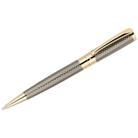 Ручка шариковая Delucci 'Allegro', синяя, 1,0мм, корпус золото/оружейный металл, поворот., подар.уп.