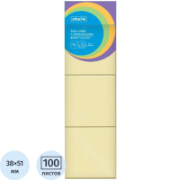 Стикеры Attache Bright colours желтый, 38х51мм, 100 листов