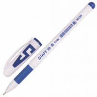 Ручка гелевая Staff синяя, 0.35мм, белый корпус