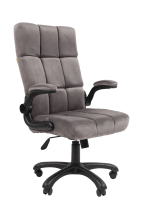 Кресло Chairman Home 444 Россия ткань Т-55 серый