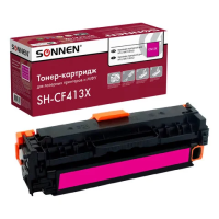 Картридж лазерный SONNEN (SH-CF413X) для HP LJ M477/M452 ВЫСШЕЕ КАЧЕСТВО, пурпурный, 6500 страниц, 3