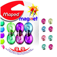 Магниты Maped d=13мм, 6шт/уп, ассорти, 517111