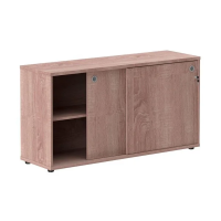 Шкаф низкий Skyland Xten XLC 1443, дуб сонома, 1406х430х750мм, со слайд дверьми