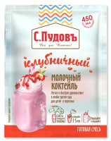 Смесь сухая С.Пудовъ молочный коктейль клубничный, 30г