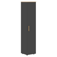 Шкаф колонка с дверью и топом FHC 40.1 Черный графит/Дуб Гамильтон 404х429х1983 FORTA