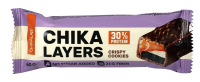 Протеиновый батончик Chikalab Chika Layers хрустящее печенье с двойным шоколадом, 60г