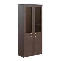 Шкаф высокий Skyland Raut RHC 89.2, венге магия, 922х466х2023мм, комбинированный