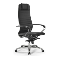 Кресло руководителя Метта L1-3K Infinity черный, экокожа, крестовина хром