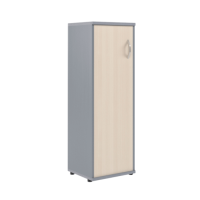 Шкаф-колонка средний Skyland Imago СУ-2.3, левый, клен/металлик, 403х365х1200мм
