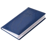 Телефонная книга Brunnen Эмоушен А6, синяя, 48 листов, кожзам