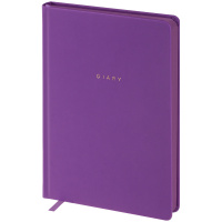 Ежедневник недатированный Officespace Grace фиолетовый, А5, 136 листов, иск. кожа