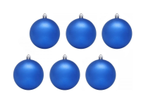 Набор шаров ChristmasDeLux голубой 6 штук, 8см