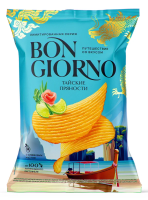 Чипсы Bon Giorno тайские пряности рифленые, 120г