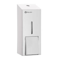 Механический дозатор жидкого мыла металлический 'MERIDA STELLA R' MINI (белый) 500 мл