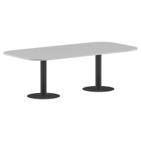 Конференц стол ПРГ-8 Белый/Антрацит 3600х1200х750