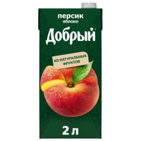Сок Добрый персик-яблоко, 2л
