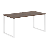 Стол прямой EQST 1580 Дуб Денвер тёмный/Белый 1560х800х750 EDIS