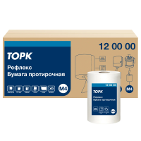 Протирочная бумага Tellus (tork) Reflex M4, 120000, в рулоне с центральной вытяжкой, 270м, 1 слой, белая