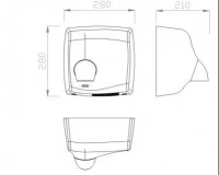 Сушилка для рук Nofer Windflow гянцевая, 01151.B