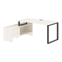 Стол с тумбой EQCT 17814 Ясень Траун/Мокко 1760х1400х750 EDIS