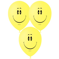 Воздушные шары Поиск Смайл yellow, 30см, 50шт