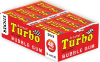 Жевательная резинка Turbo персик, 14г x 48 шт