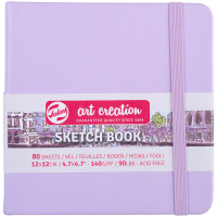 Скетчбук 80л., 120*120 7БЦ Royal Talens 'Art Creation. Фиолетовый пастельный', 140г/м2, слон. кость,