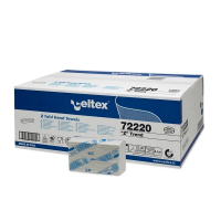 Бумажные полотенца листовые TEMCA/Челтекс Z-сложение, белые, 150 листов, 25шт/уп, C7222