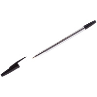 Шариковая ручка Corvina 51 Classic черная, 1мм, прозрачный корпус